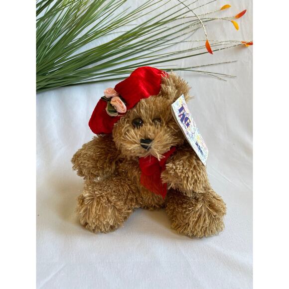 Vintage 7” Bridget Bear With Velvet Hat NWT - Picture 2 of 4